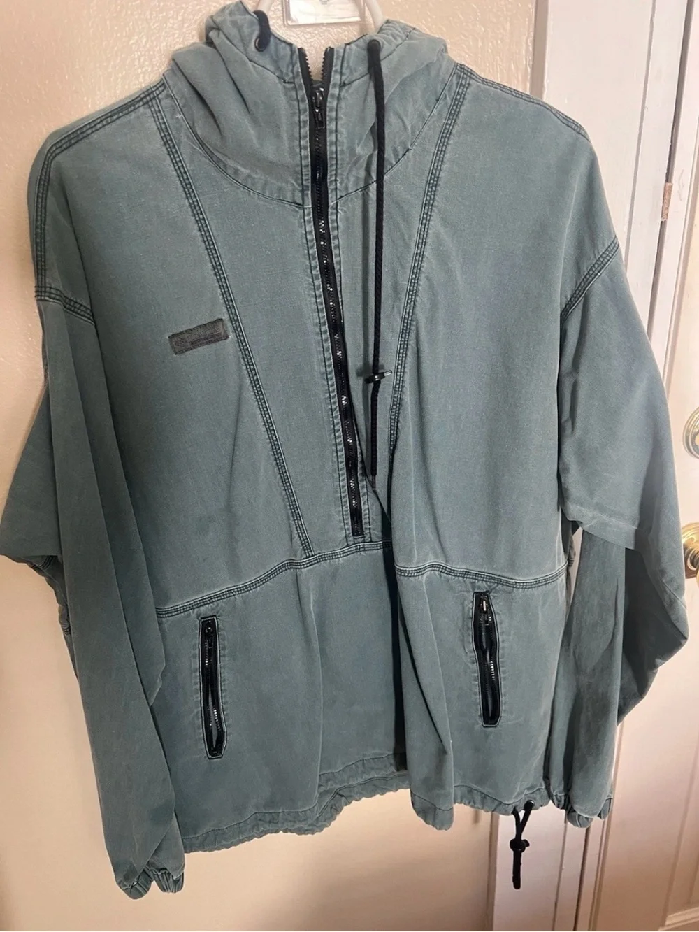 Vintage Columbia Sportswear Sage Green Hooded Anorak Pullover Jacket